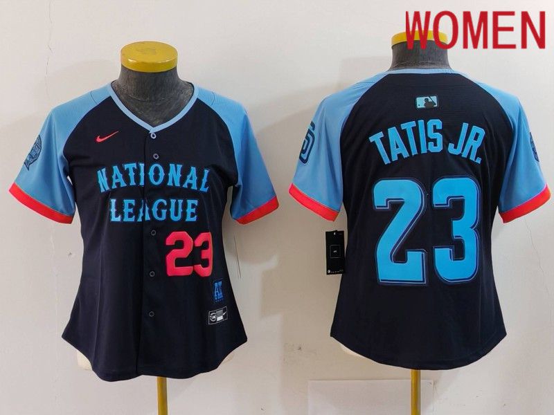 Women San Diego Padres #23 Tatis jr Blue All star 2024 Nike MLB Jersey style 1->women mlb jersey->Women Jersey